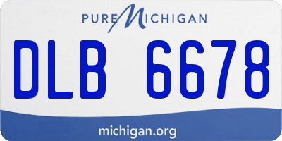 MI license plate DLB6678