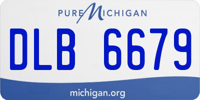 MI license plate DLB6679