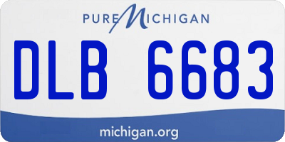 MI license plate DLB6683
