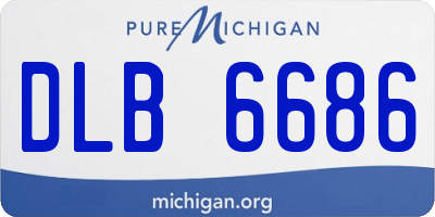 MI license plate DLB6686