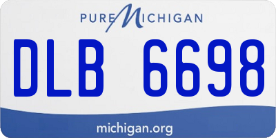 MI license plate DLB6698