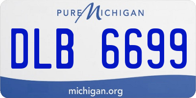 MI license plate DLB6699