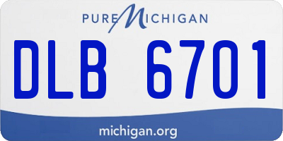 MI license plate DLB6701