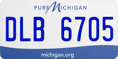 MI license plate DLB6705