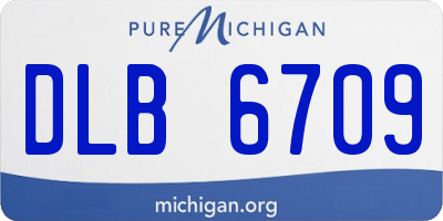 MI license plate DLB6709