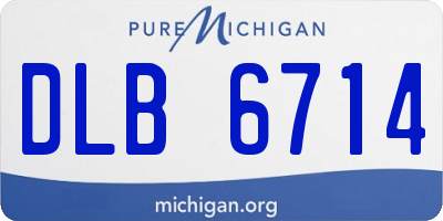 MI license plate DLB6714