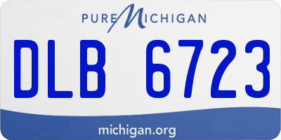MI license plate DLB6723