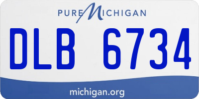 MI license plate DLB6734
