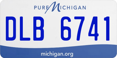MI license plate DLB6741