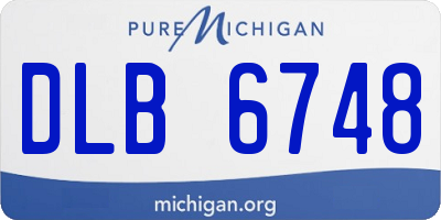 MI license plate DLB6748