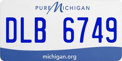 MI license plate DLB6749