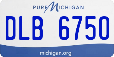 MI license plate DLB6750