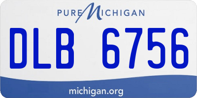 MI license plate DLB6756