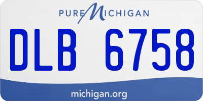 MI license plate DLB6758