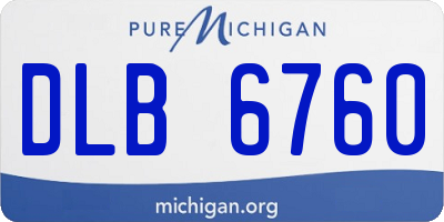 MI license plate DLB6760