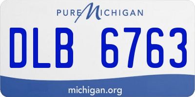 MI license plate DLB6763