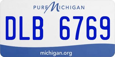 MI license plate DLB6769