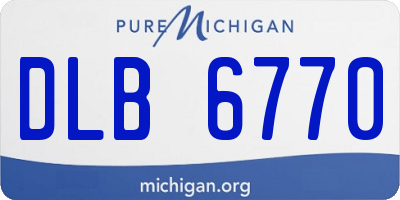 MI license plate DLB6770