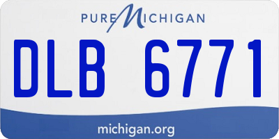 MI license plate DLB6771