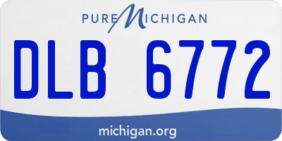 MI license plate DLB6772