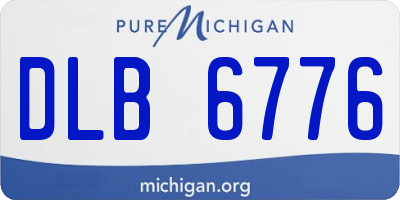 MI license plate DLB6776