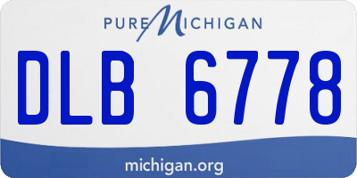MI license plate DLB6778