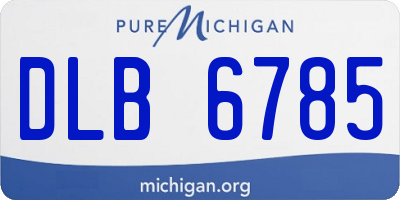 MI license plate DLB6785