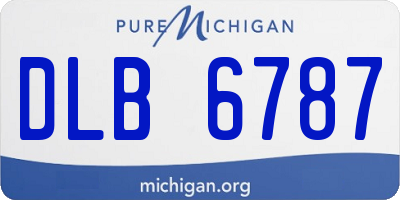 MI license plate DLB6787