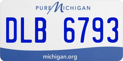 MI license plate DLB6793
