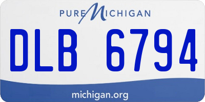 MI license plate DLB6794