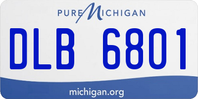 MI license plate DLB6801