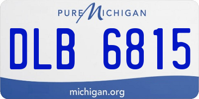 MI license plate DLB6815