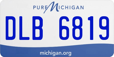 MI license plate DLB6819