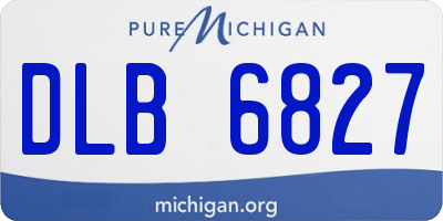 MI license plate DLB6827