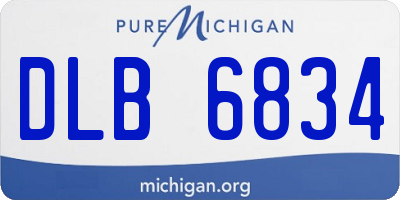 MI license plate DLB6834