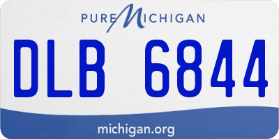 MI license plate DLB6844