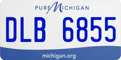 MI license plate DLB6855