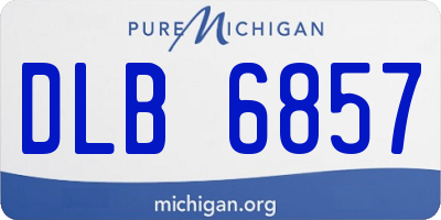 MI license plate DLB6857