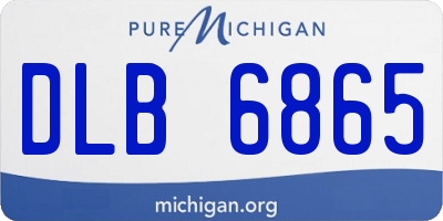 MI license plate DLB6865
