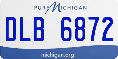 MI license plate DLB6872