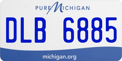 MI license plate DLB6885
