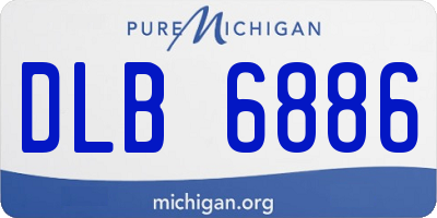 MI license plate DLB6886