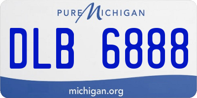 MI license plate DLB6888