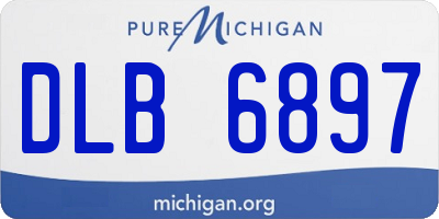 MI license plate DLB6897