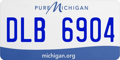 MI license plate DLB6904
