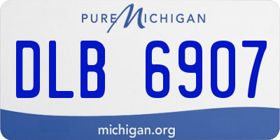 MI license plate DLB6907