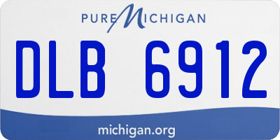 MI license plate DLB6912