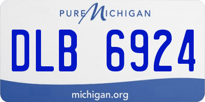 MI license plate DLB6924