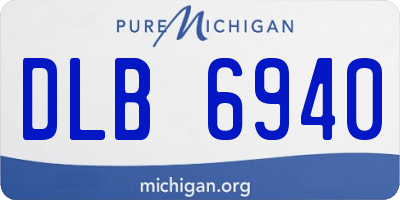 MI license plate DLB6940