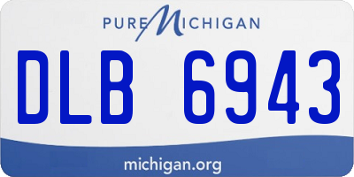 MI license plate DLB6943